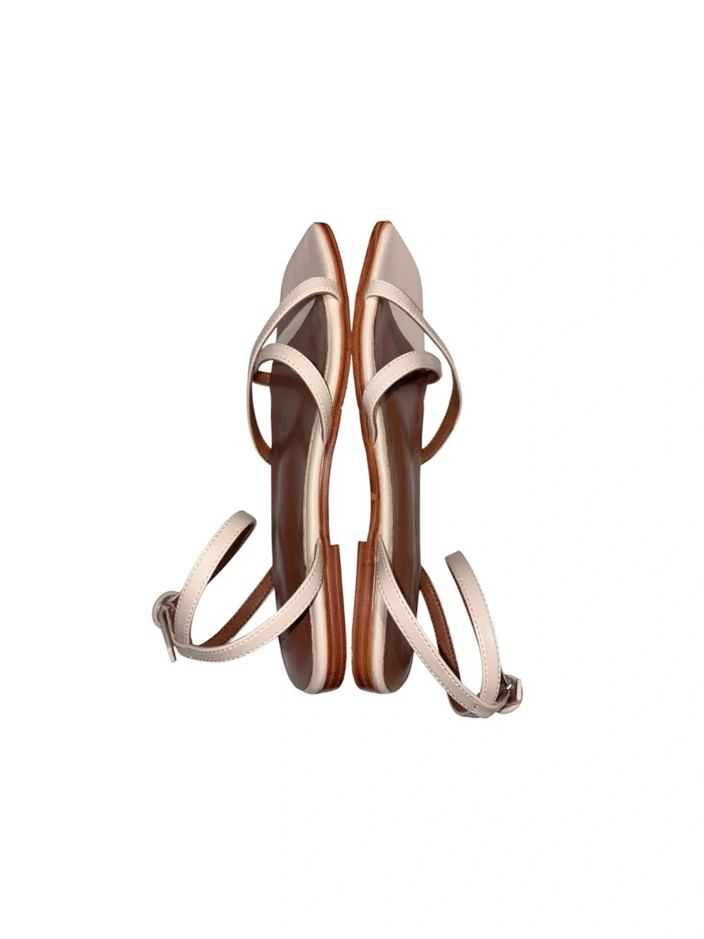 Unbranded Strappy Euro Summer Gladiator Flat Sandals In Ivory/Biege/Cream Size 7 - Picture 7 of 9